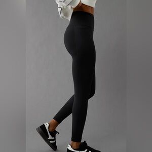 AE The Everything High-Waisted Pocket Legging with Pockets in Charcoal Size XS